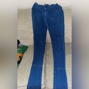 SHEIN Size S stacked light blue jeans